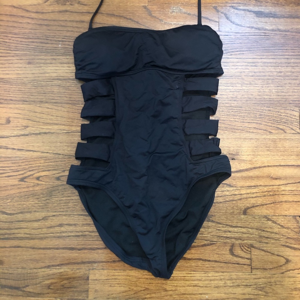 Kenneth Cole Cutout Bandeau Swimsuit
